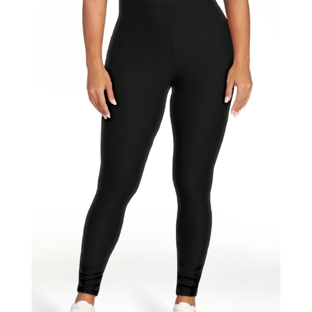 Black Sueded Women's Leggings.